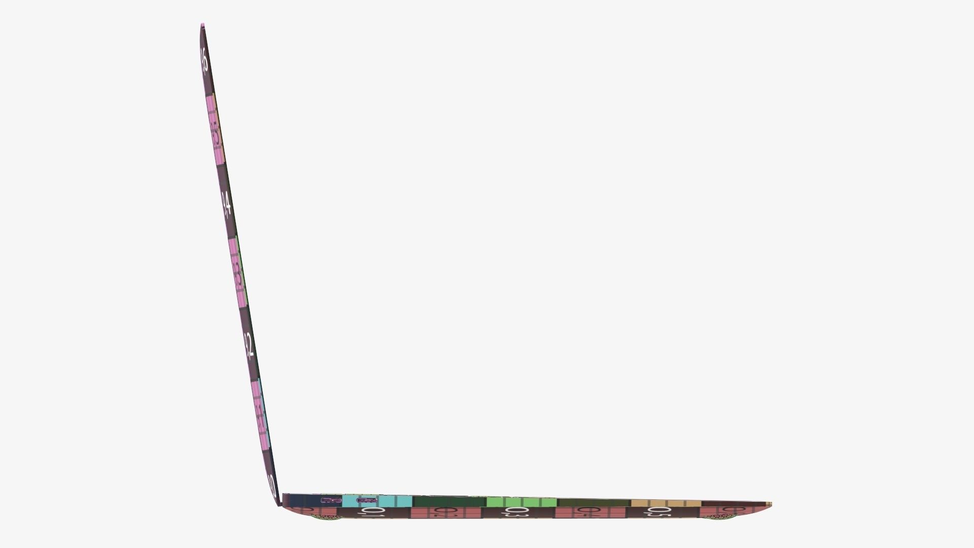 Open laptop mockup 01 3D model_22