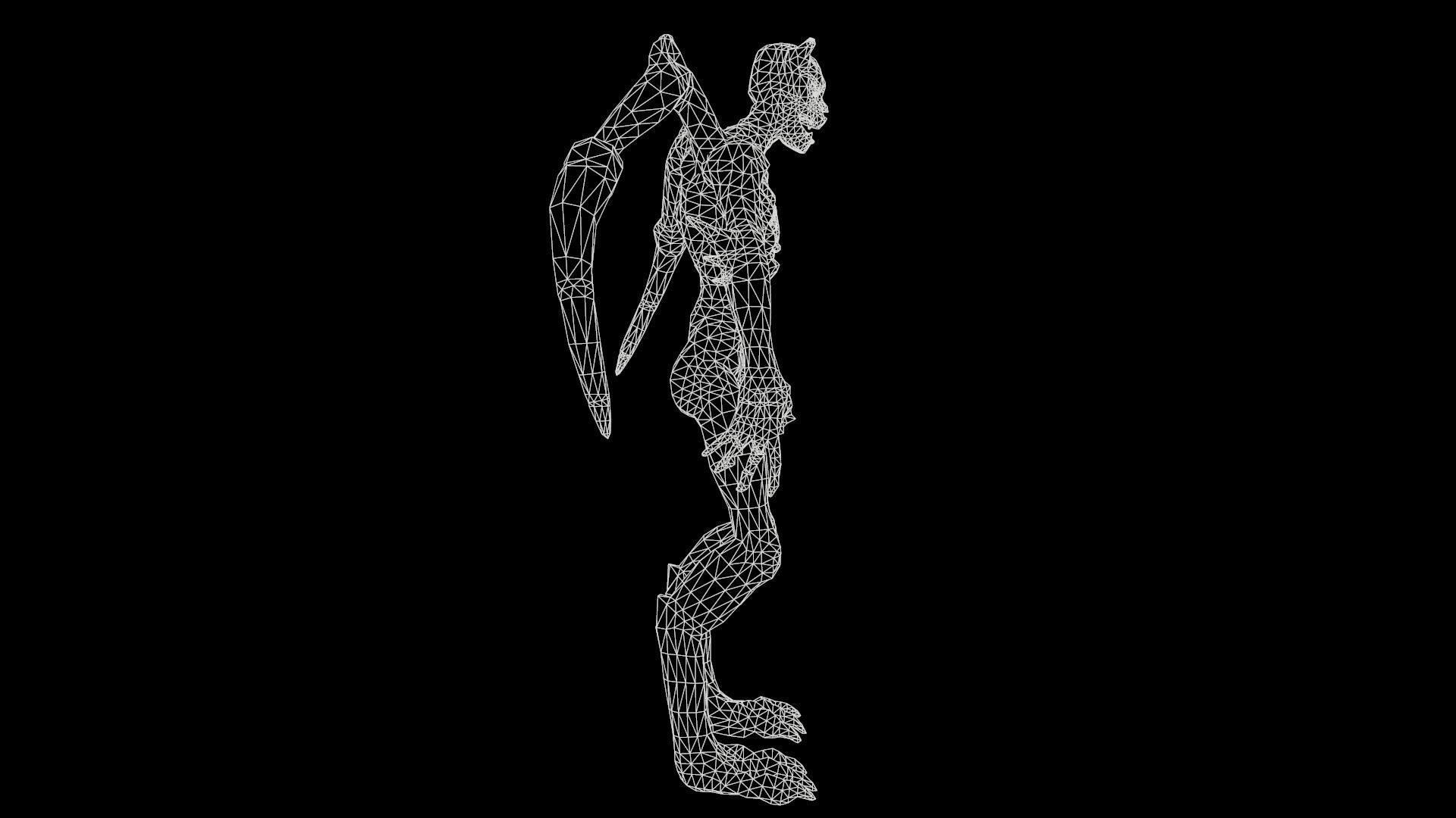 Monster Demon Skeleton Low poly model Low-poly 3D model_19