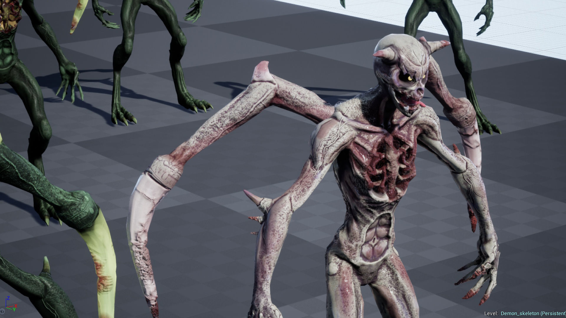 Monster Demon Skeleton Low poly model Low-poly 3D model_21