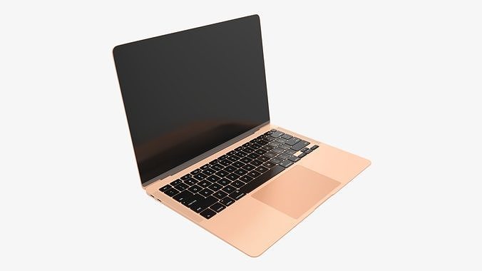 Open laptop mockup 02 3D model