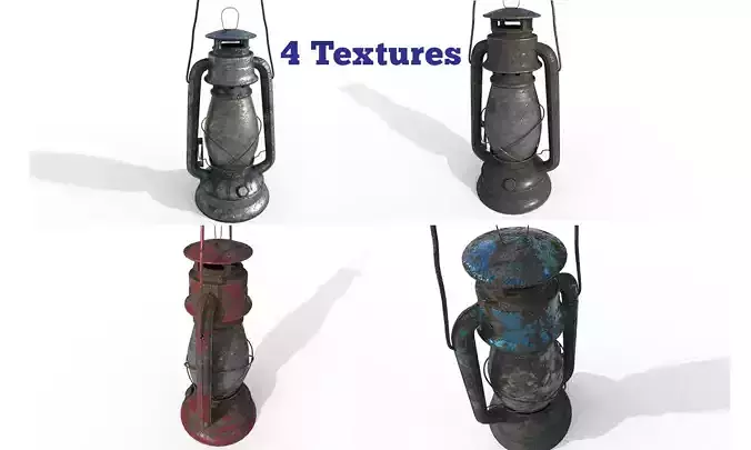 Old Lamp Lantern - Game ready lowpoly model