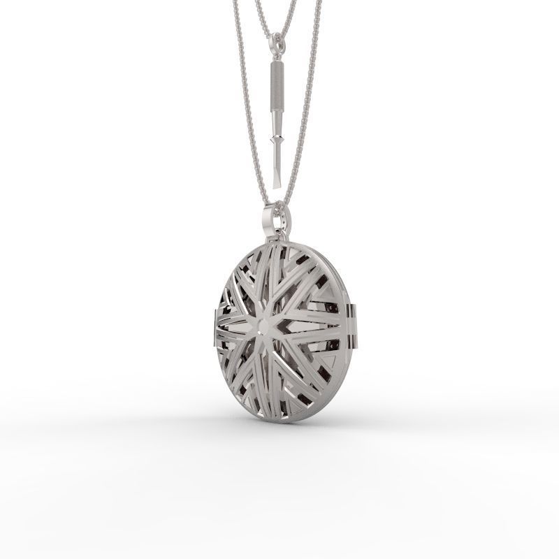 Reliquary Pendant with Key - Jewelry 3D - PG-412 3D print model_16