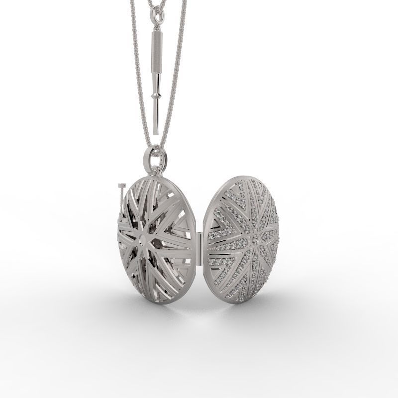 Reliquary Pendant with Key - Jewelry 3D - PG-412 3D print model_22