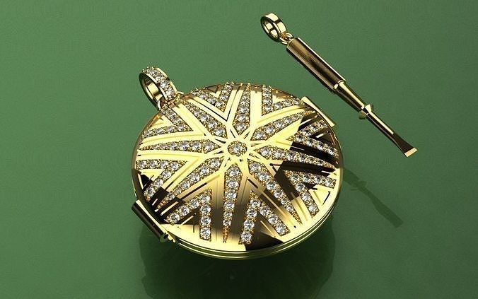 Reliquary Pendant with Key - Jewelry 3D - PG-412 3D print model