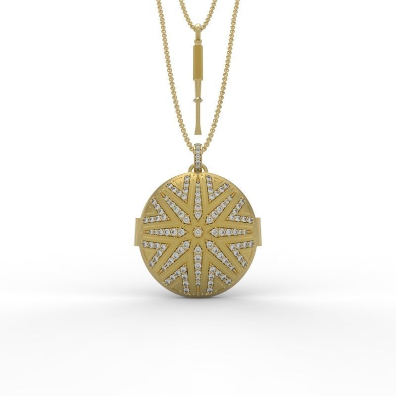 Reliquary Pendant with Key - Jewelry 3D - PG-412 3D print model_3