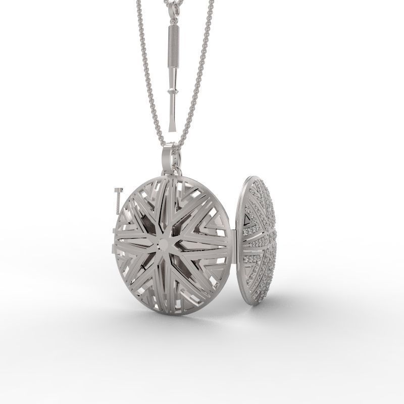 Reliquary Pendant with Key - Jewelry 3D - PG-412 3D print model_20
