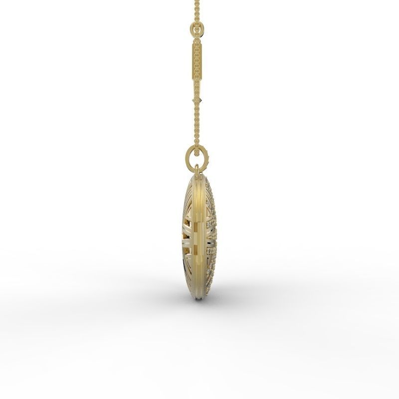 Reliquary Pendant with Key - Jewelry 3D - PG-412 3D print model_8