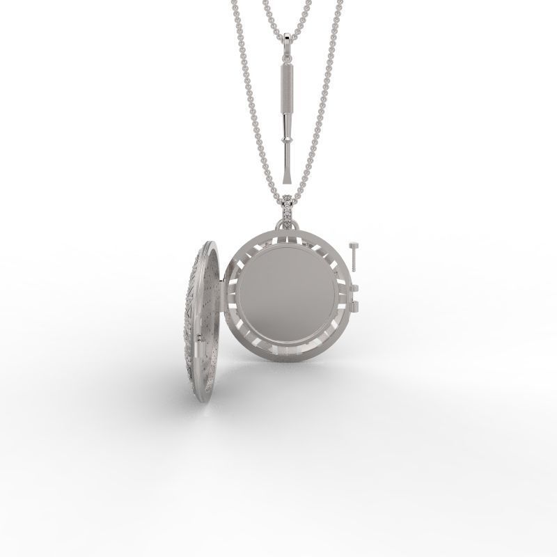 Reliquary Pendant with Key - Jewelry 3D - PG-412 3D print model_18