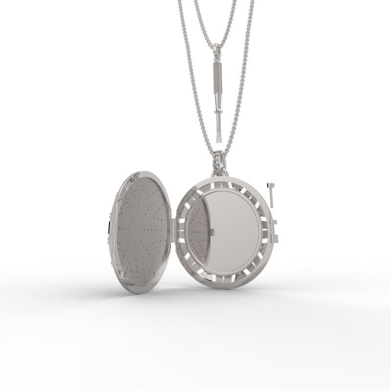 Reliquary Pendant with Key - Jewelry 3D - PG-412 3D print model_19