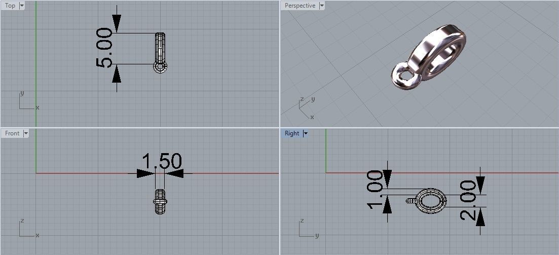 Reliquary Pendant with Key - Jewelry 3D - PG-412 3D print model_27