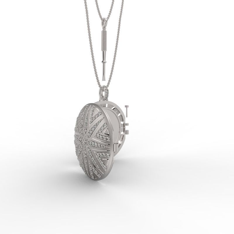 Reliquary Pendant with Key - Jewelry 3D - PG-412 3D print model_21