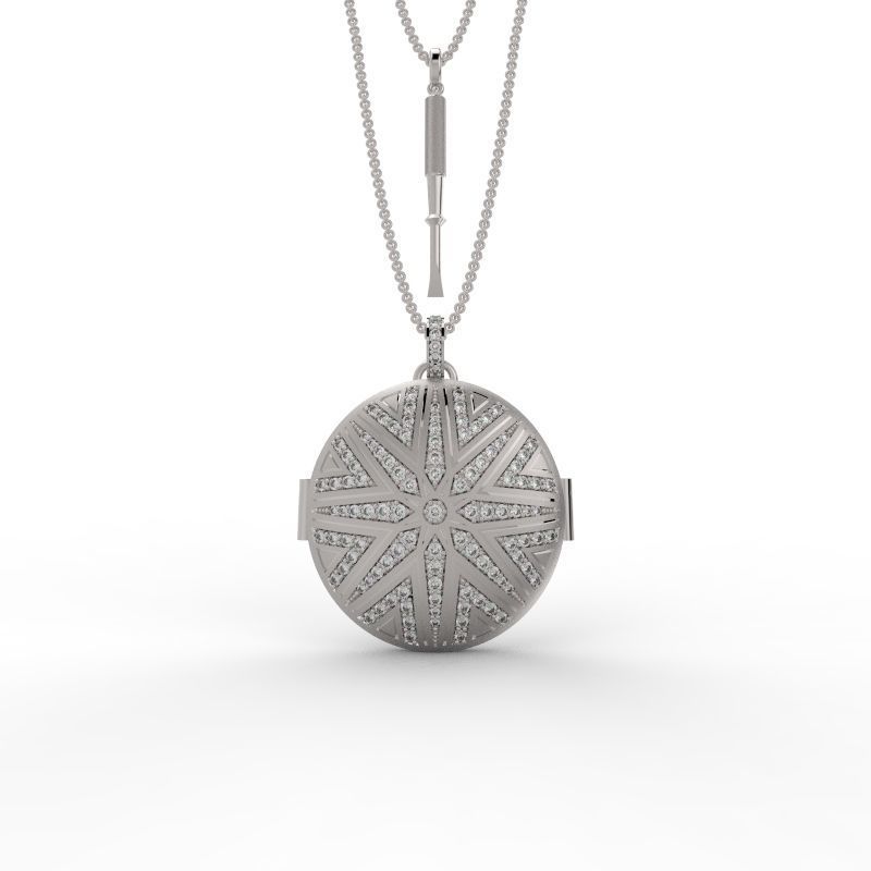 Reliquary Pendant with Key - Jewelry 3D - PG-412 3D print model_15