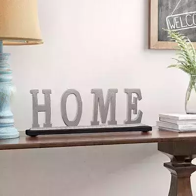 Smooth Marble Gassett Modern Metal Kitchen Sign Letter Blocks