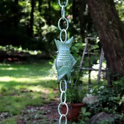 Blue Verde Copper Carlisle Rain Chain 3D model