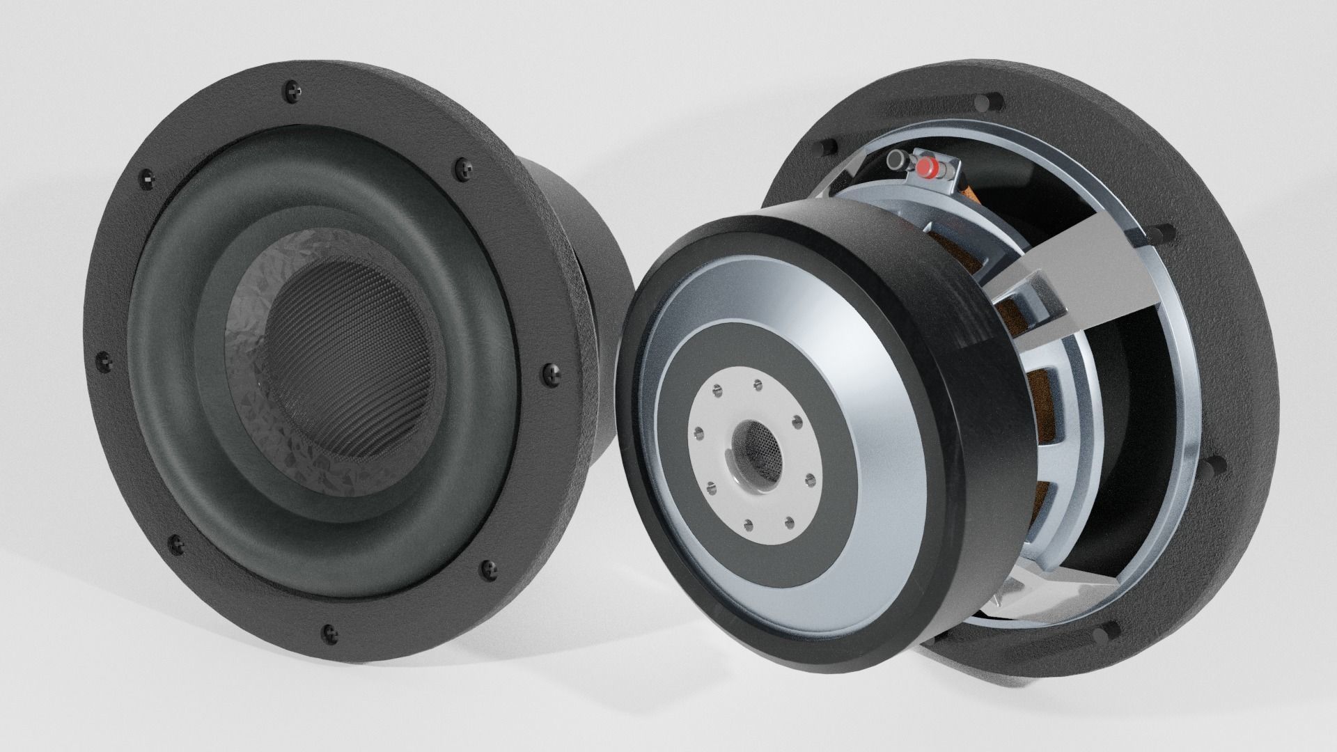 Woofer Speaker Clean 01 - Blender 3d 3D model_9