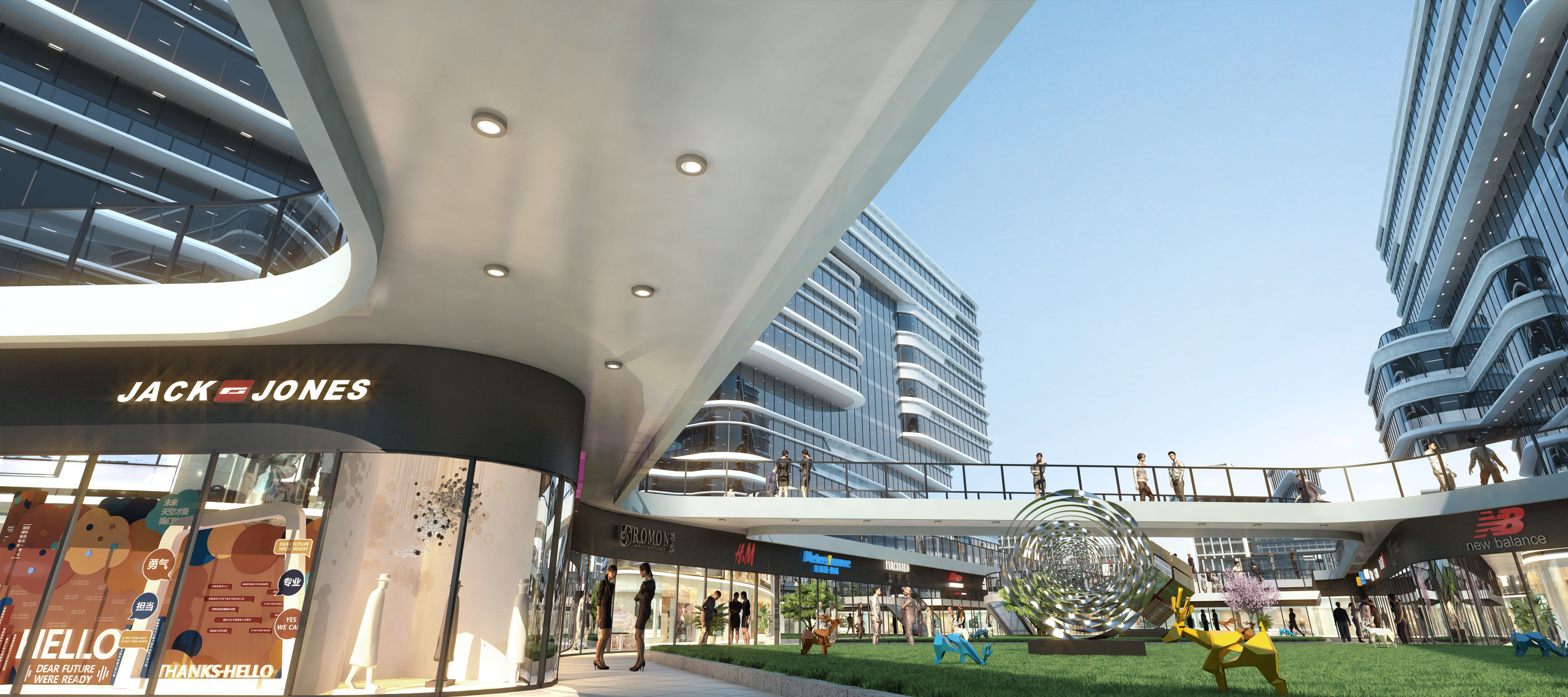 Commercial CBD shopping malls  3D model_1