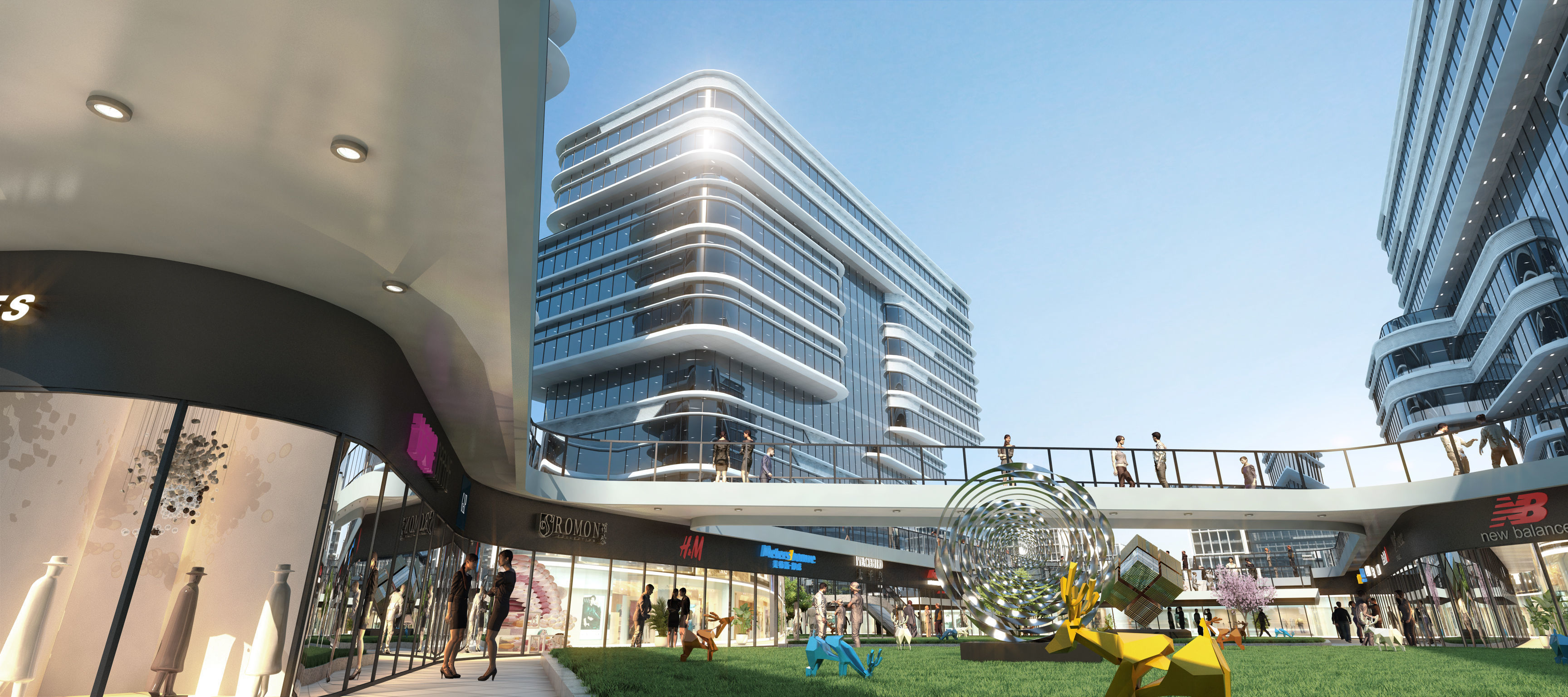 Commercial CBD shopping malls  3D model_2