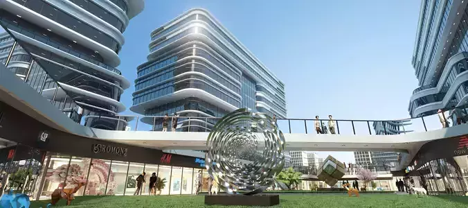 Commercial CBD shopping malls  3D model