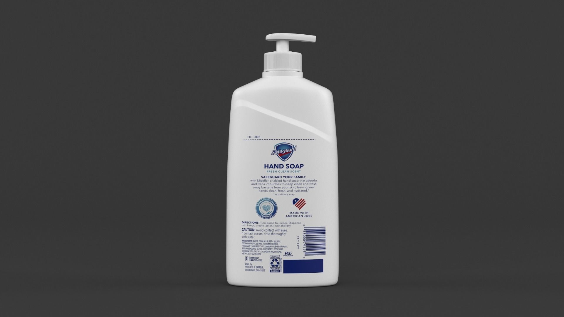 Safeguard Hand Soap 3D model_5