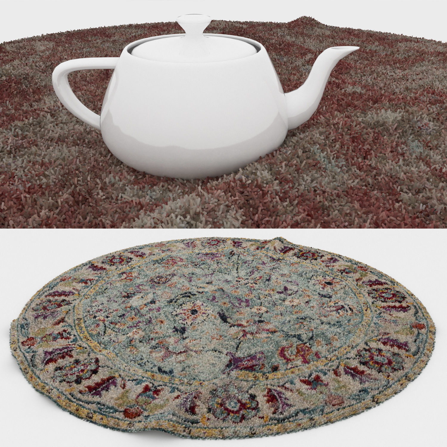 Round Rug Set 302 3D model_2