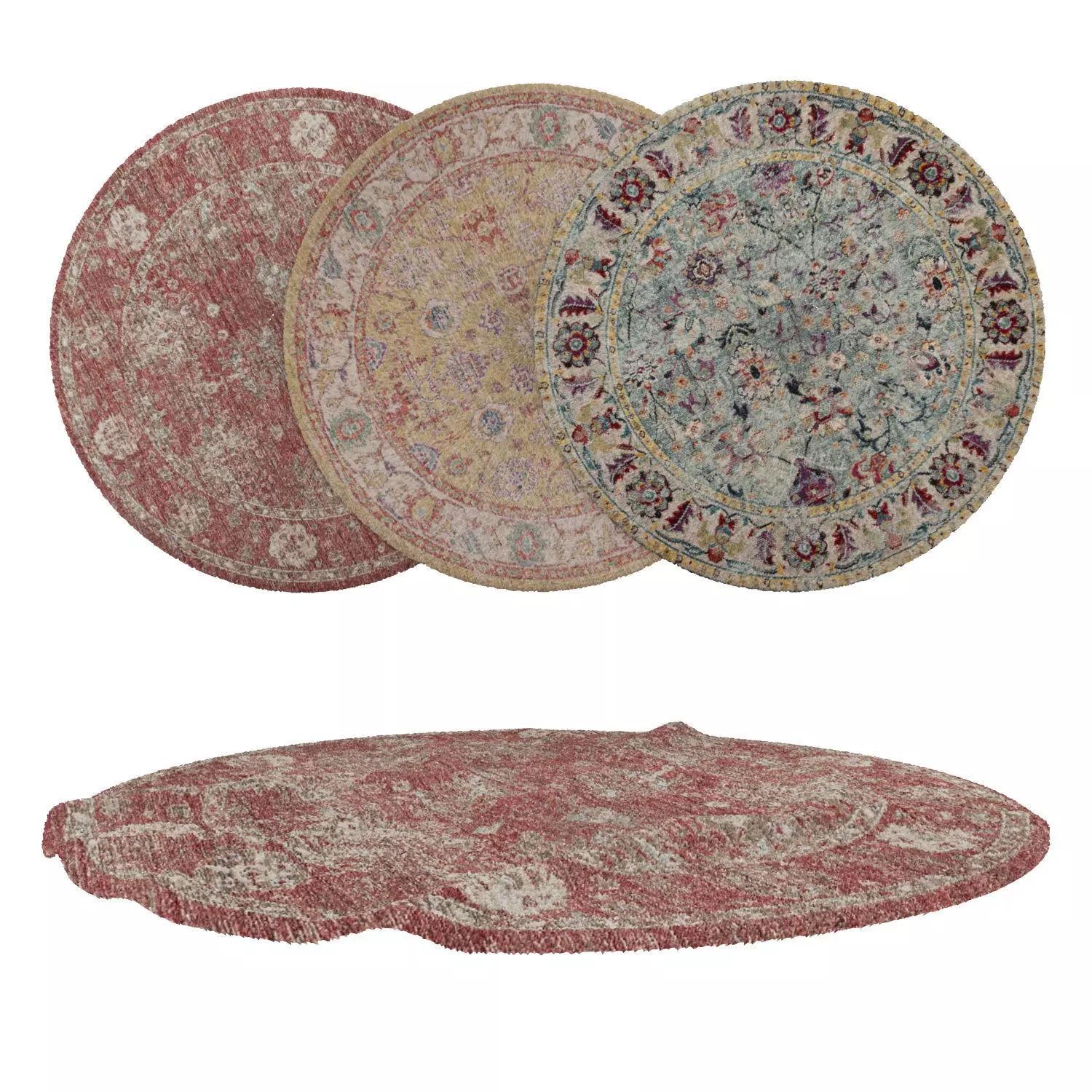 Round Rug Set 302 3D model_0