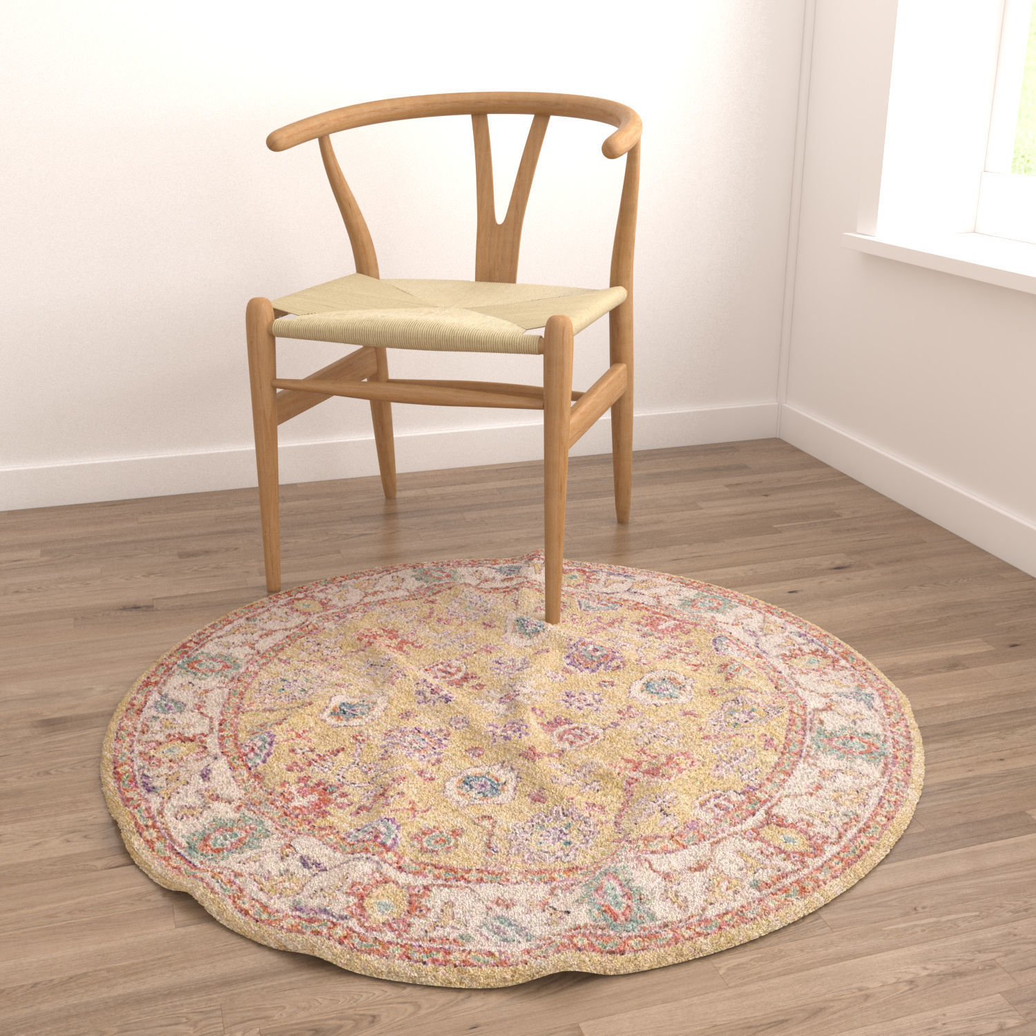 Round Rug Set 302 3D model_3