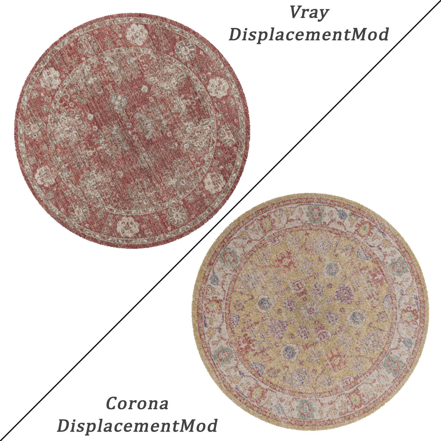 Round Rug Set 302 3D model_1