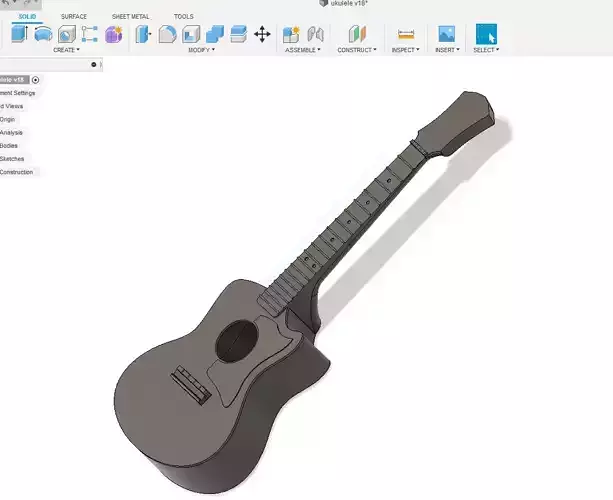 3D printable Ukulele