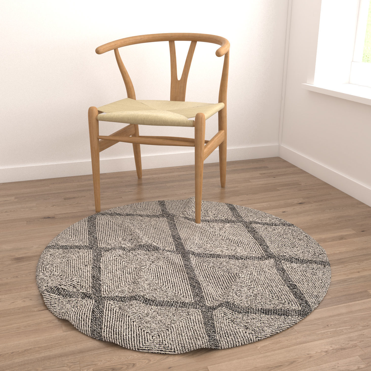 Round Rug Set 306 3D model_3