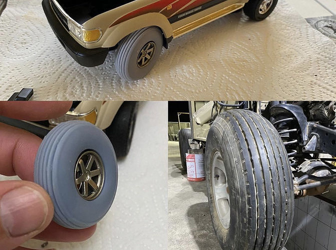 Offroad Desert Balloon Tires Tyres 3D print model