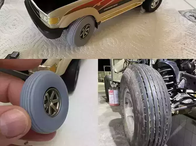 Offroad Desert Balloon Tires Tyres 3D print model