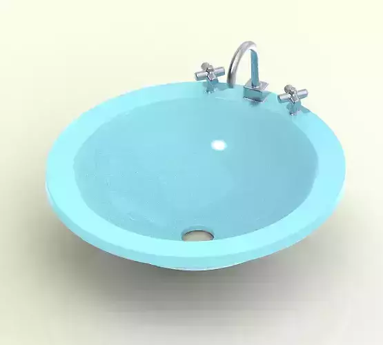 Classic Round Wash Basin 3D print model