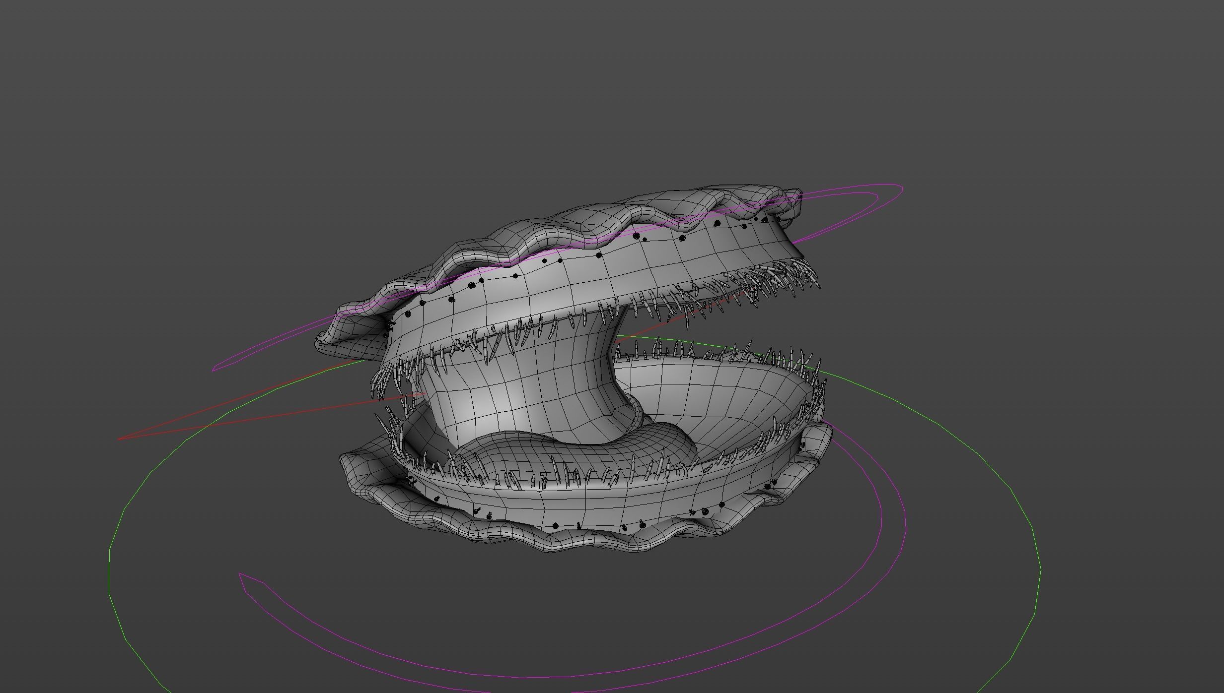 Scallop shell Low-poly 3D model_5