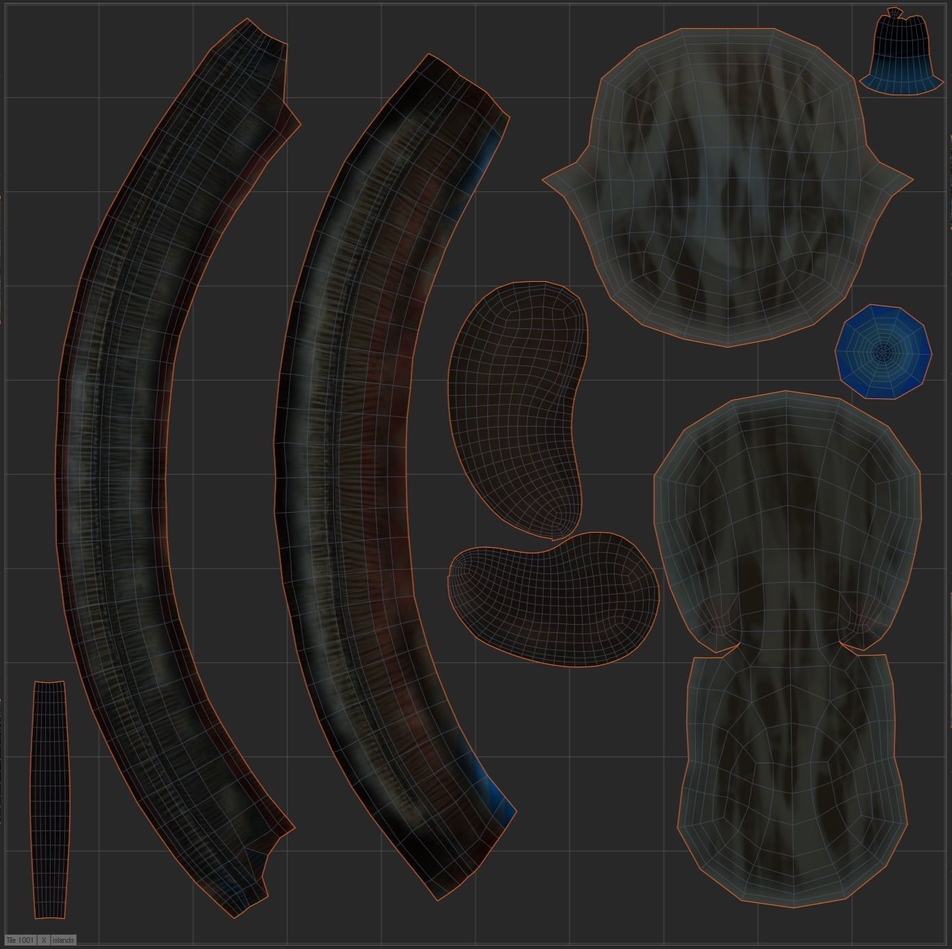 Scallop shell Low-poly 3D model_9