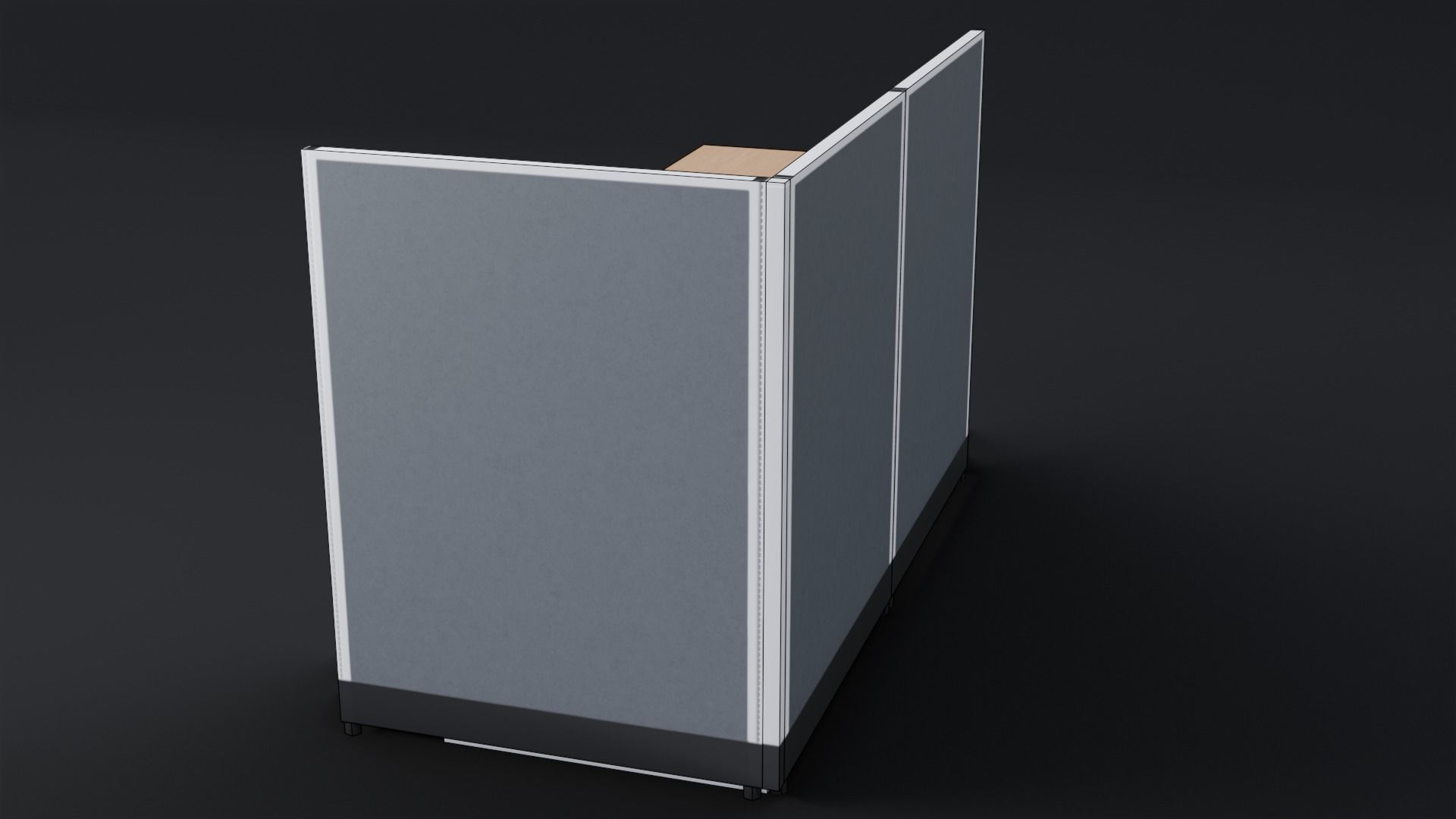 Office Desk Low-poly 3D model_19