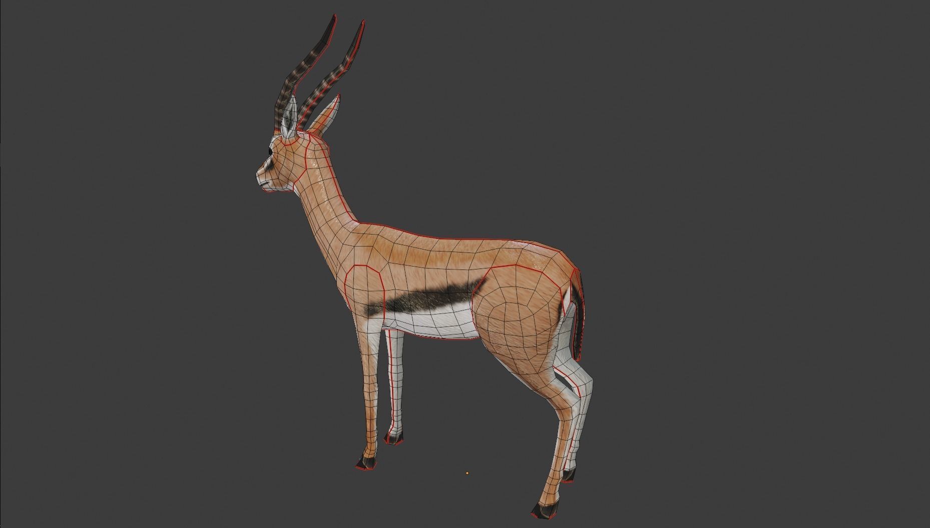 Gazelle  Low-poly 3D model_6