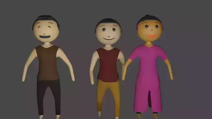 low ploy style charecter 