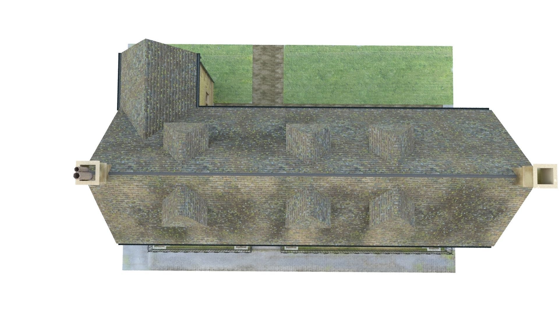 An English Georgian House Cottage 3D model_8