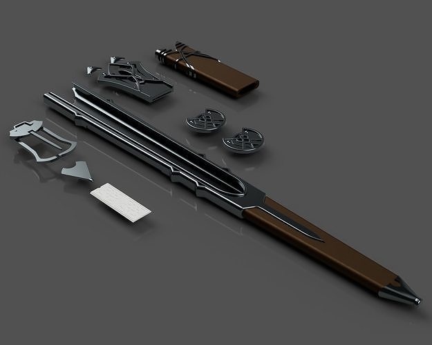 Talion Sword belt and Scabbards - Shadow of Mordor 3D Printable 3D print model