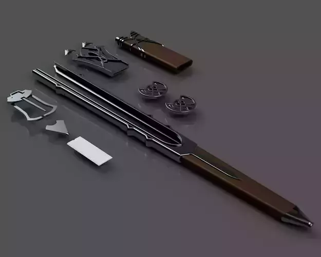 Talion Sword belt and Scabbards - Shadow of Mordor 3D Printable 3D print model