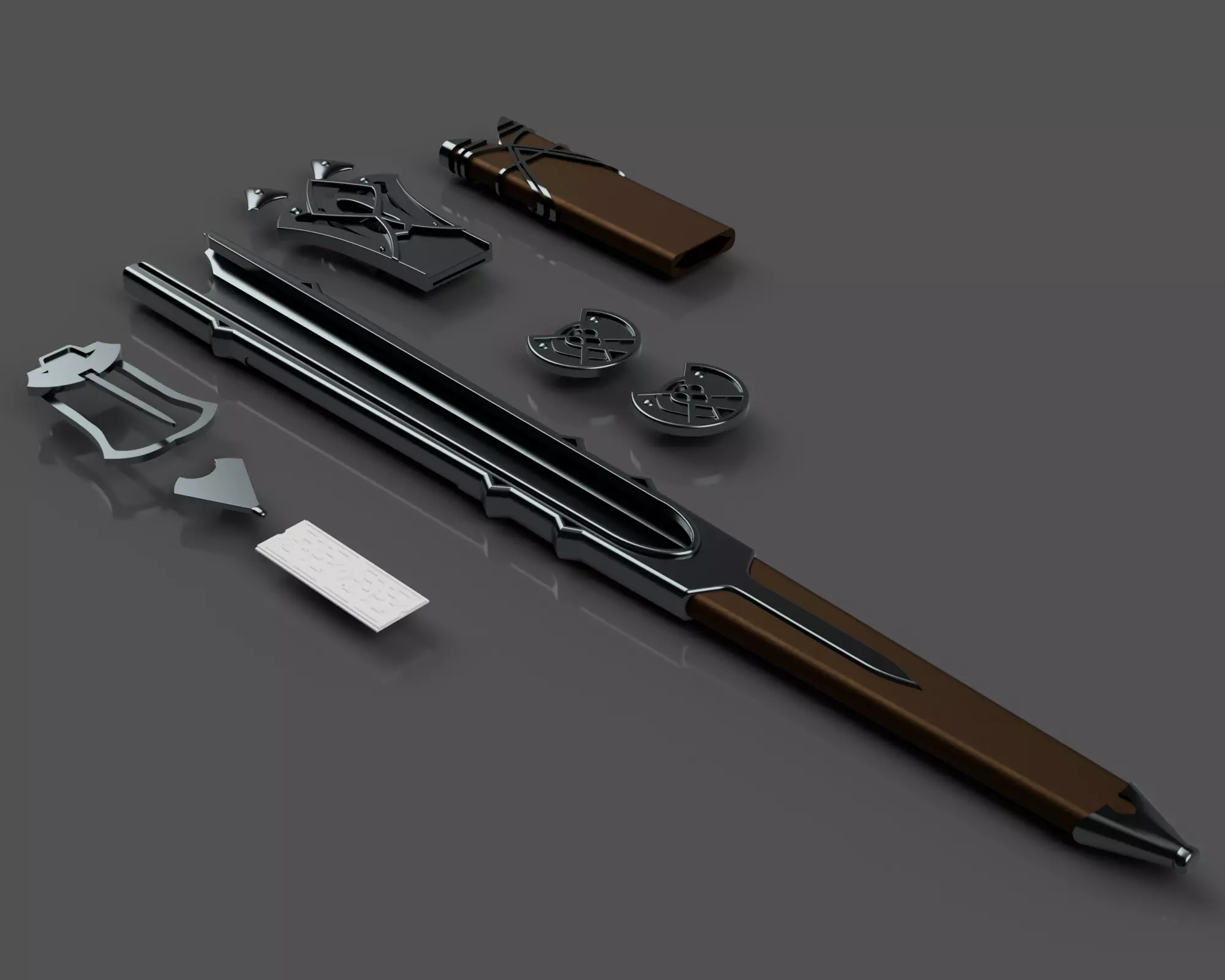 Talion Sword belt and Scabbards - Shadow of Mordor 3D Printable 3D print model_0