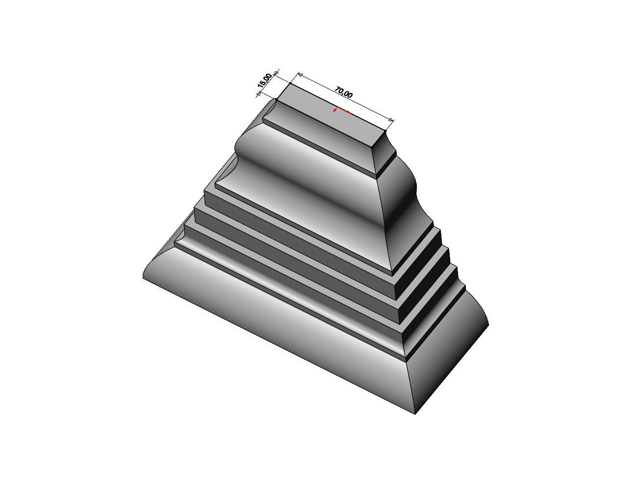 Simple stepped massive corbel 3D print model_9