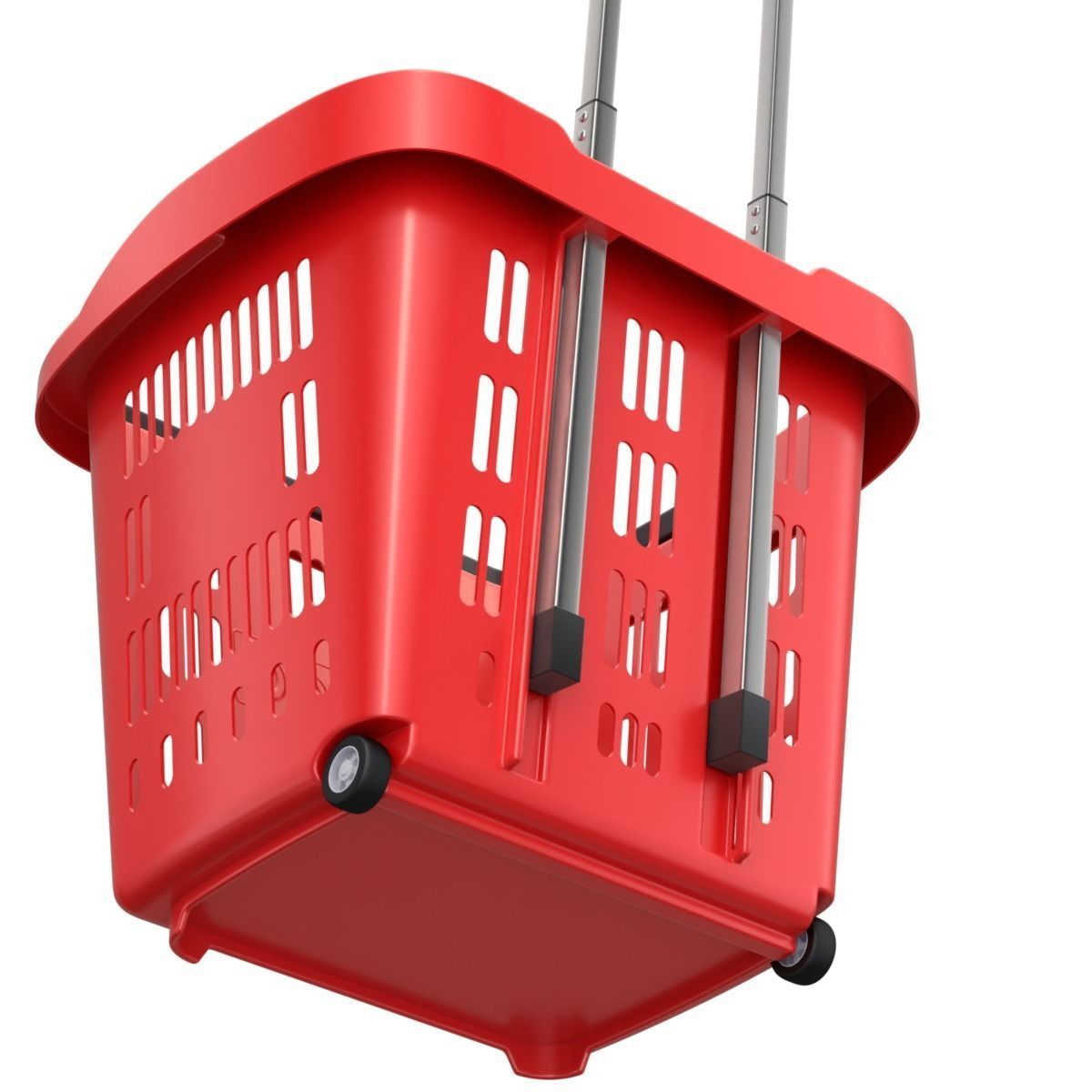 Rolling Shopping Basket 3D model_13