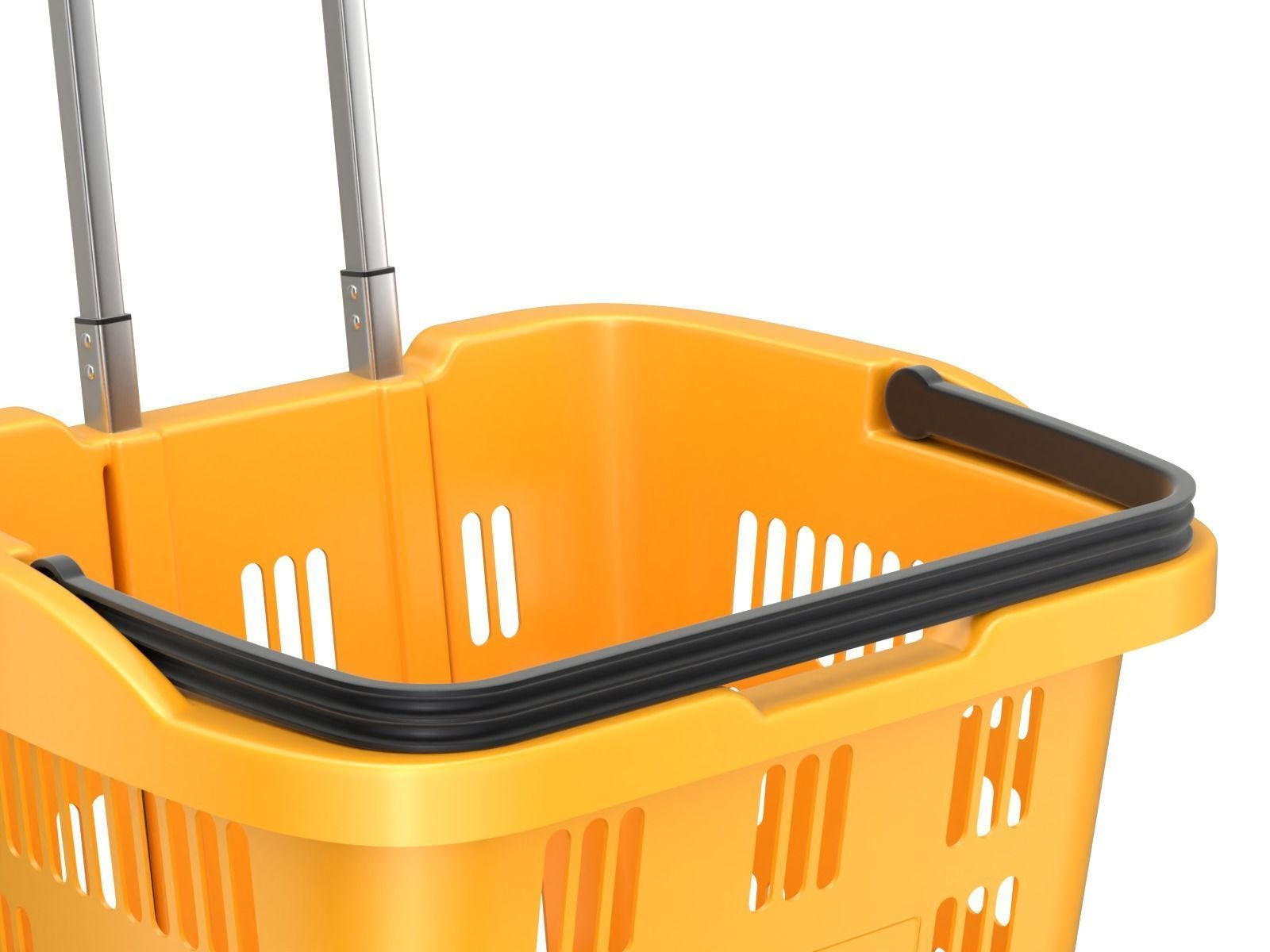 Rolling Shopping Basket 3D model_6