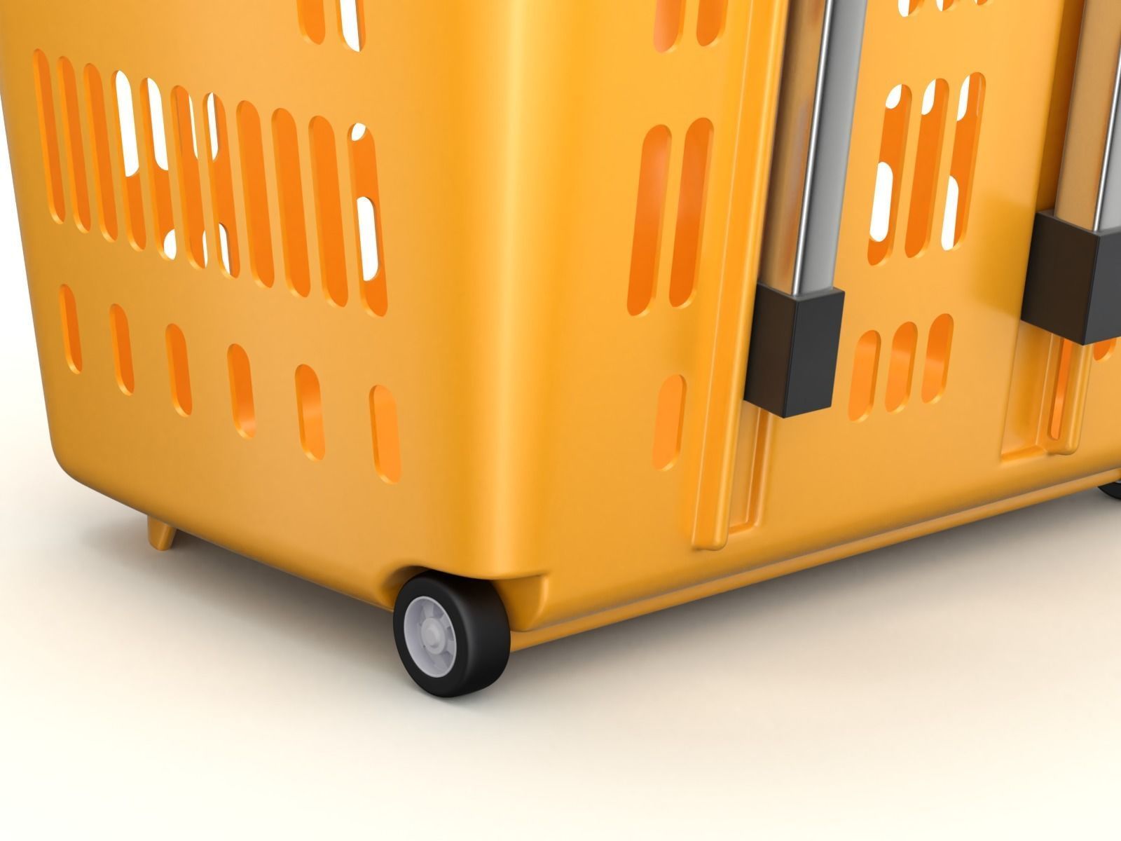 Rolling Shopping Basket 3D model_7