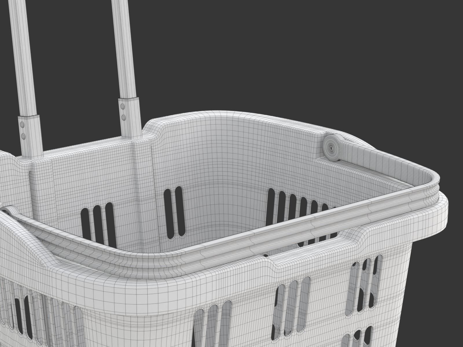 Rolling Shopping Basket 3D model_32