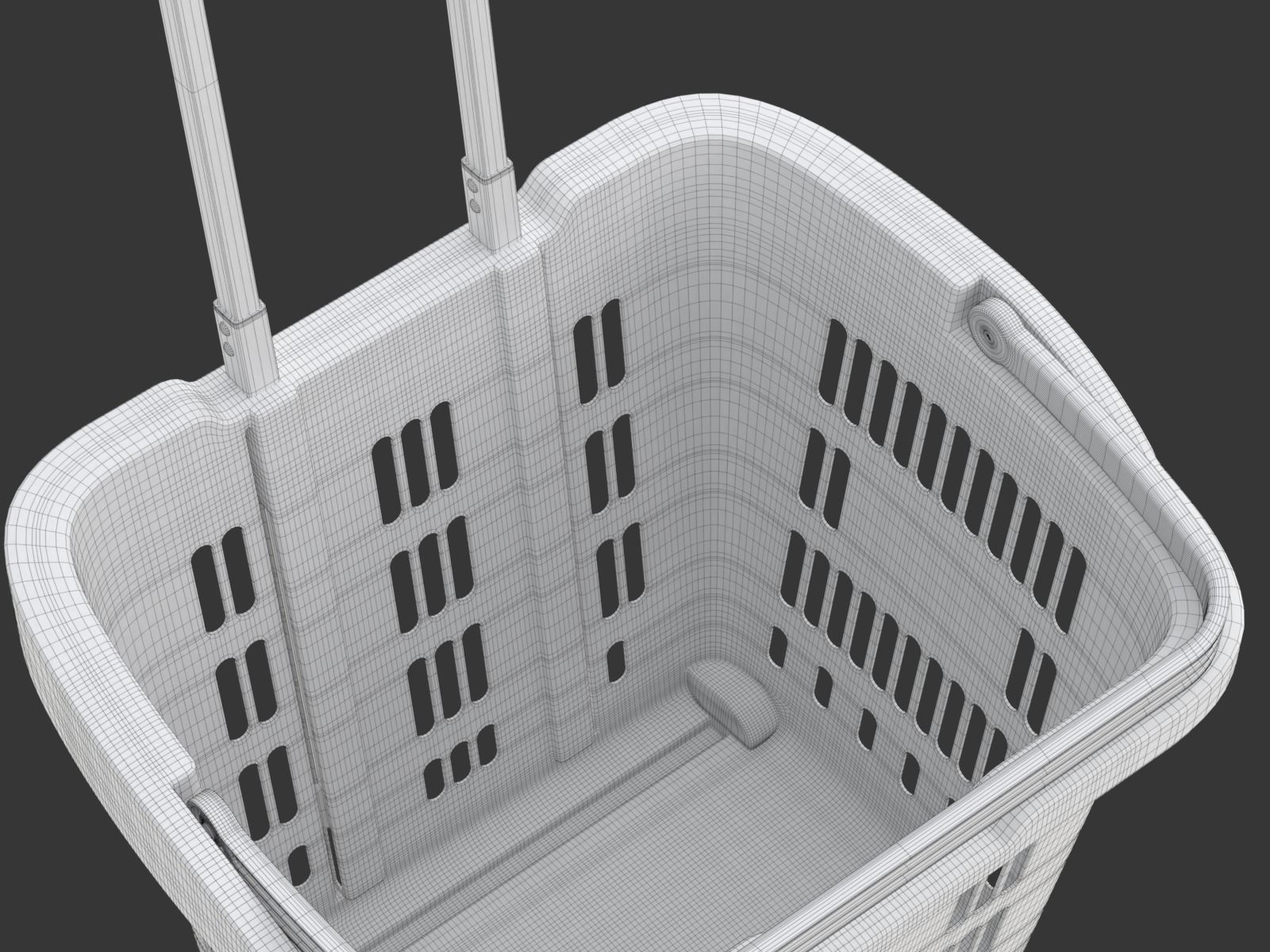 Rolling Shopping Basket 3D model_33