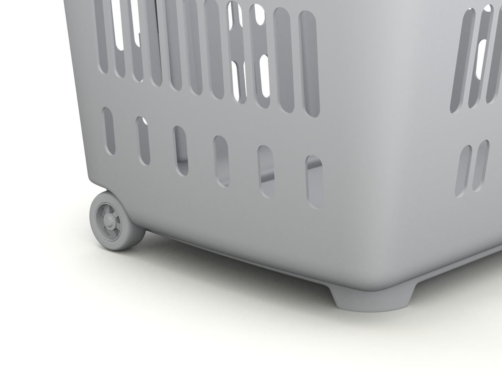 Rolling Shopping Basket 3D model_16