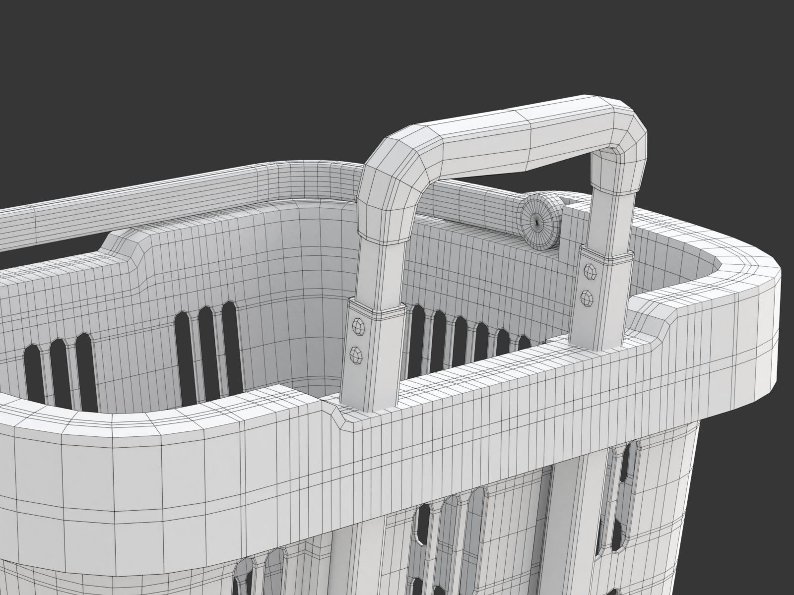 Rolling Shopping Basket 3D model_29