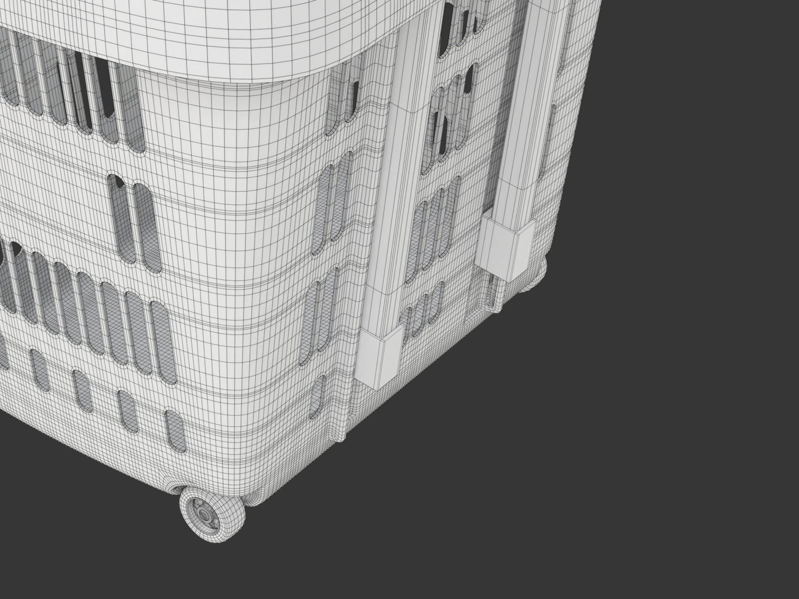 Rolling Shopping Basket 3D model_34